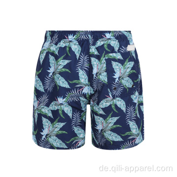 Blue Custom Sublimation Badehose Männliche Strandshorts